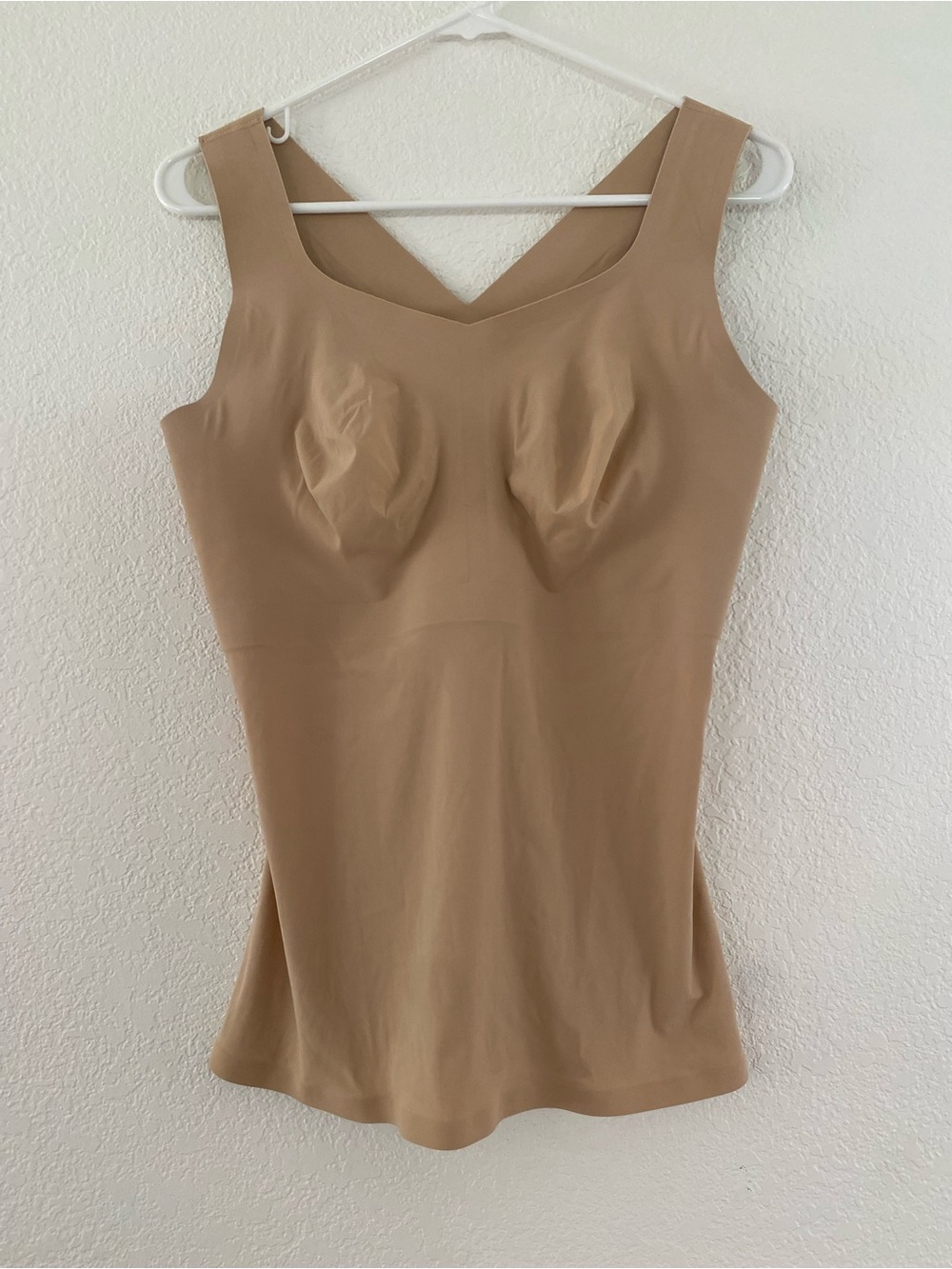 Evelyn & Bobbie The Smoothing Cami Tank Bra Nude Tan Size XL No Padding Inserts